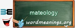 WordMeaning blackboard for mateology